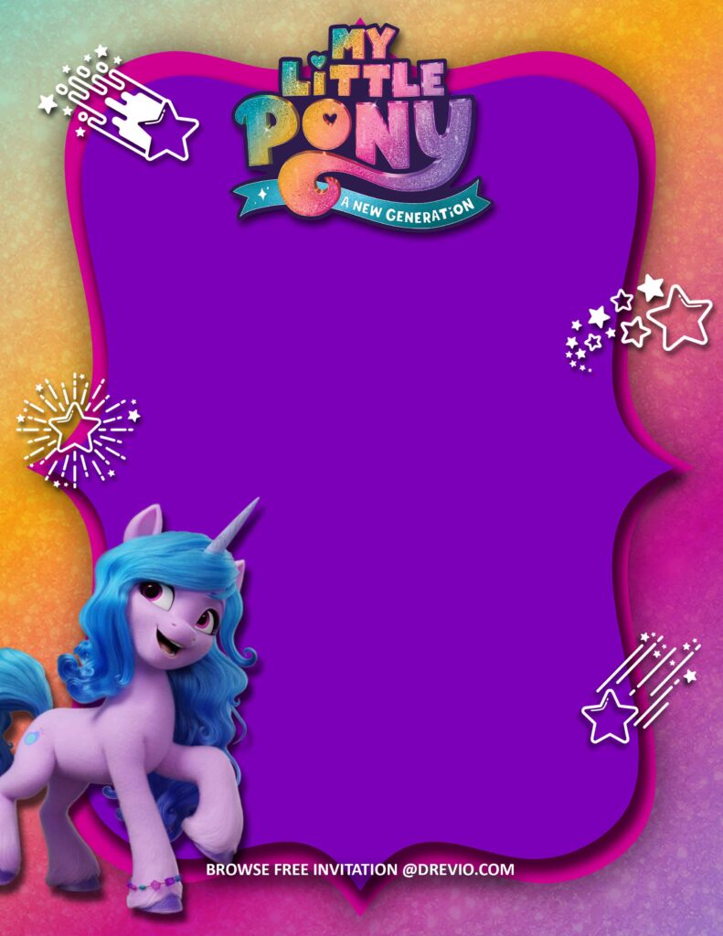 Invitation Template of My Little Pony Themed Birthday Party Ideas For Girls 5