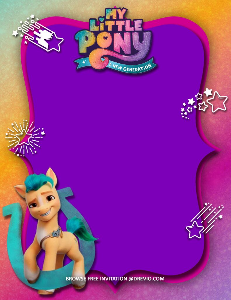 Invitation Template of My Little Pony Themed Birthday Party Ideas For Girls 6