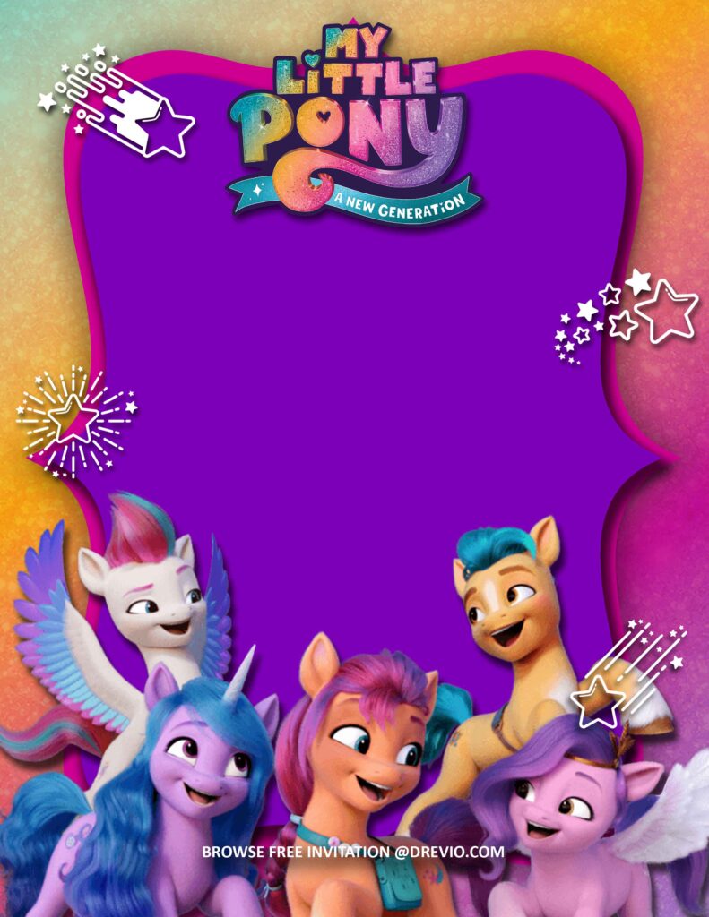 Invitation Template of My Little Pony Themed Birthday Party Ideas For Girls 7