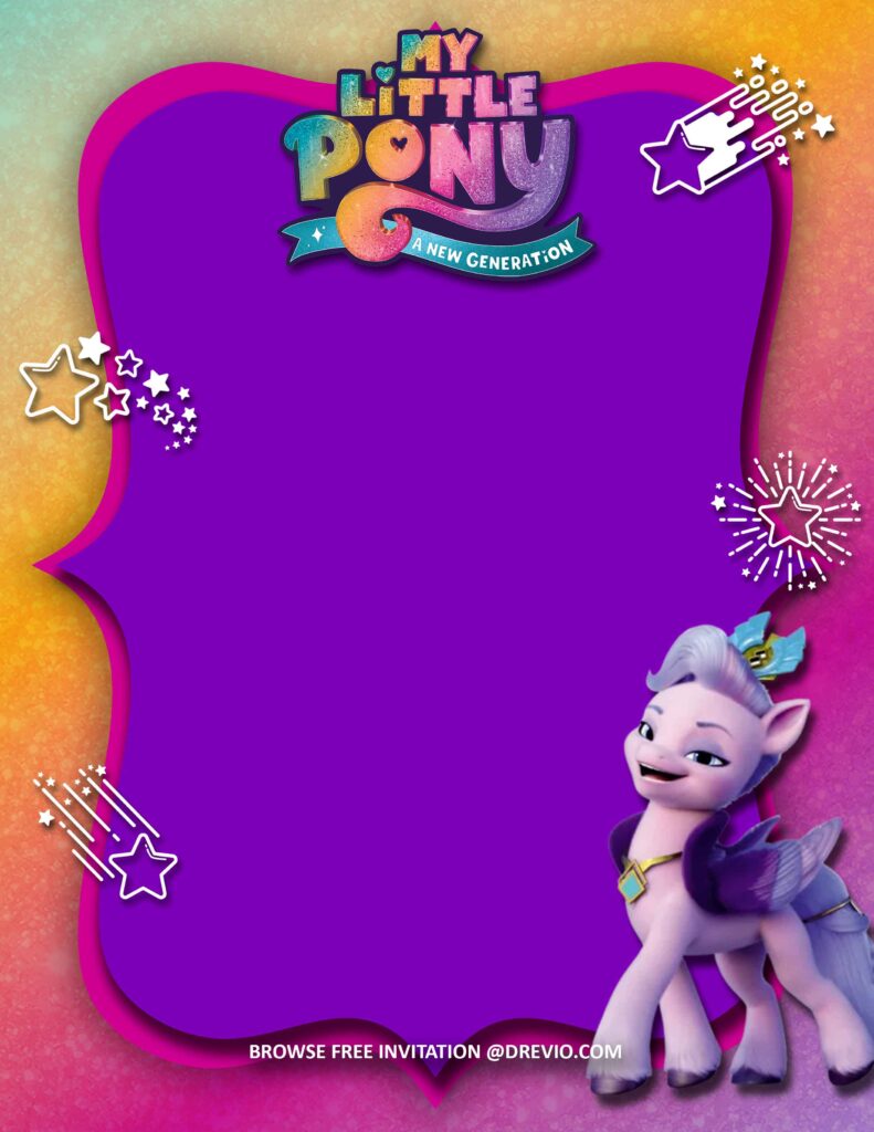 Invitation Template of My Little Pony Themed Birthday Party Ideas For Girls 9