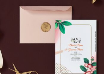 (Free Editable PDF) Stylish Peony & Protea Invitation Templates That You'll Love Forever with watercolor foliage