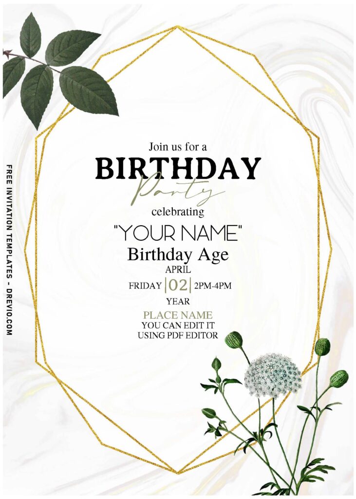 Invitation Template of (Free Editable PDF) Beautiful And Cheery Spring Birthday Invitation Templates 3