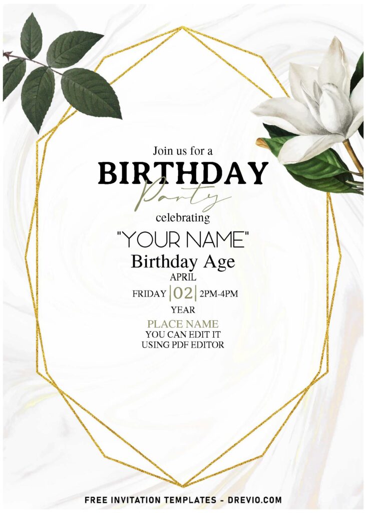 Invitation Template of (Free Editable PDF) Beautiful And Cheery Spring Birthday Invitation Templates 2