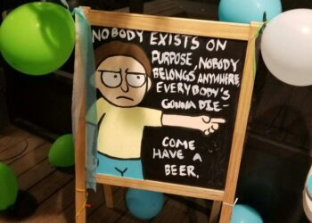 Rick and Morty Welcome Sign (Credit: Pinterest)