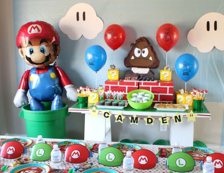 (FREE Invitations) Super Mario Bros Birthday Invitations + Party Ideas ...