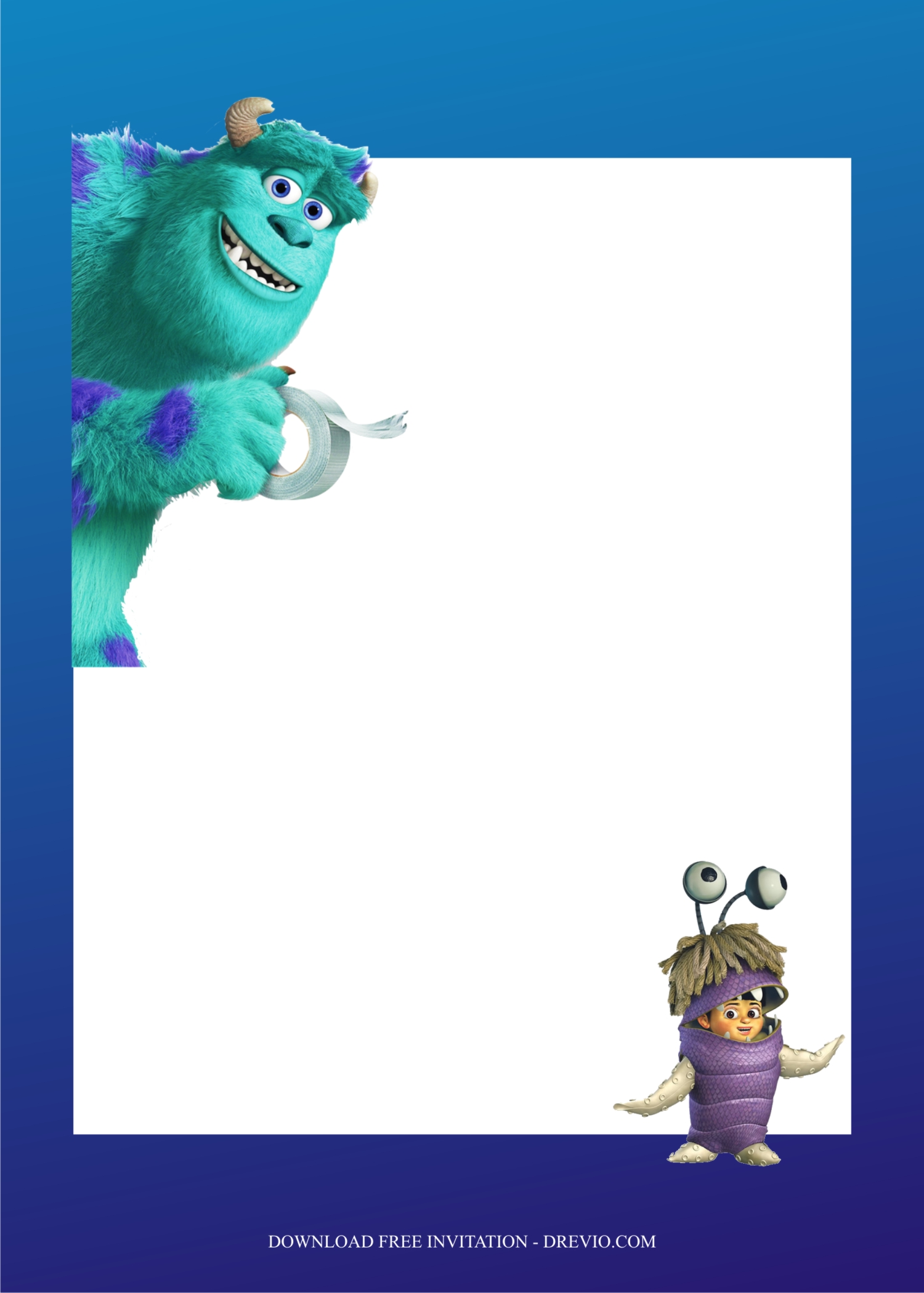 monsters inc invitation template7 Download Hundreds FREE PRINTABLE