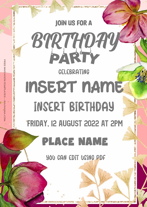 01 Download Hundreds Free Printable Birthday Invitation Templates Media 9604