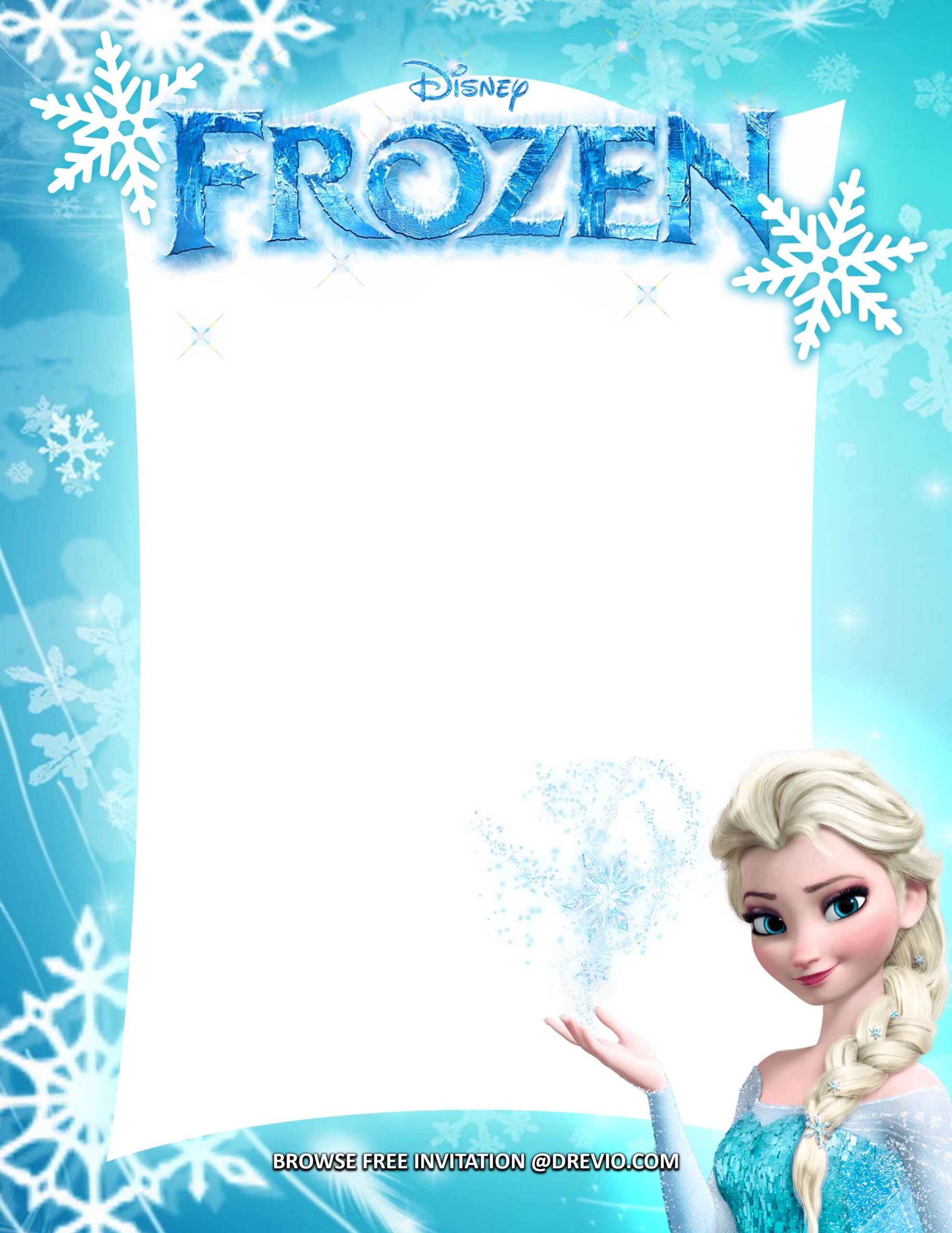 Free Printable Frozen Birthday Invitation Templates Frozen Birthday ...