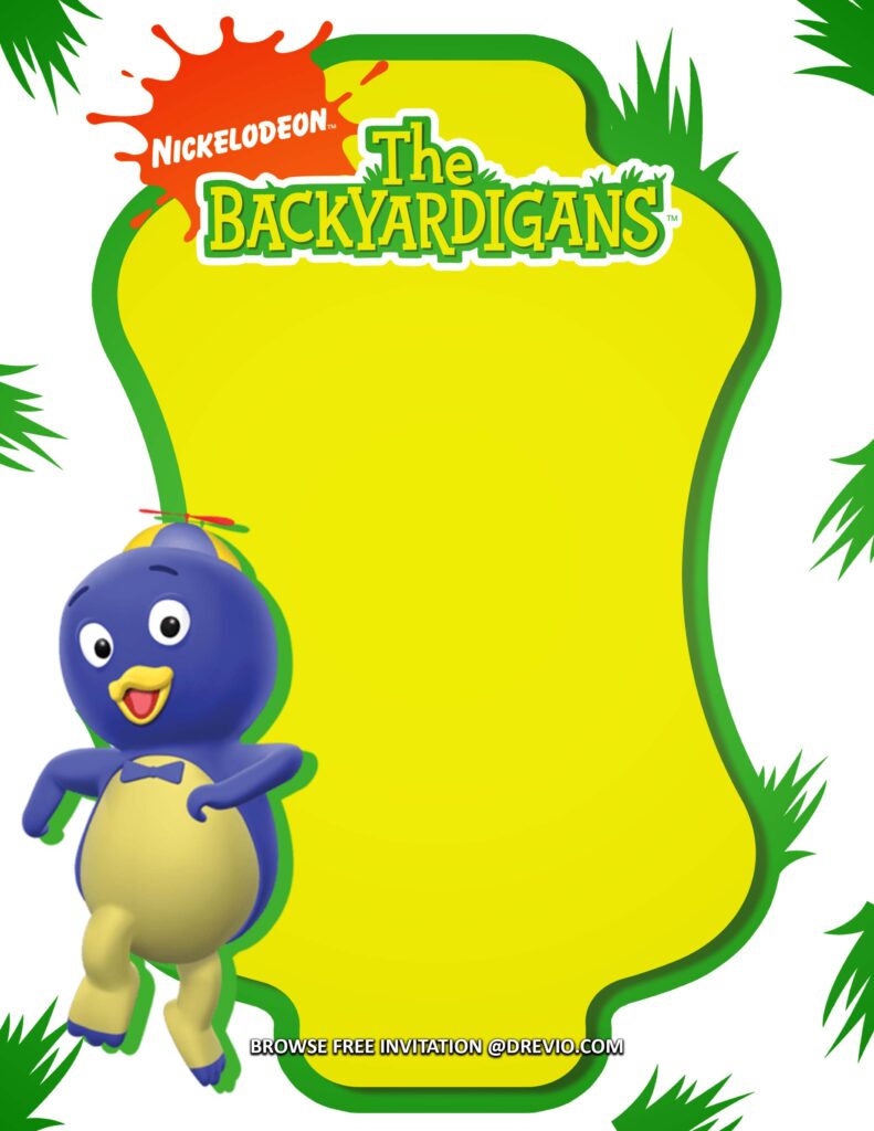 Invitation Template of (FREE Invitations) The Backyardigans Birthday Invitations + Party Ideas 1