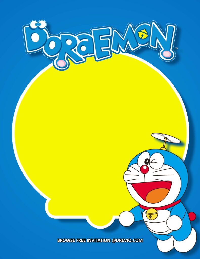 Invitation Template of (FREE Invitations) Doraemon Birthday Invitations + Party Ideas 11