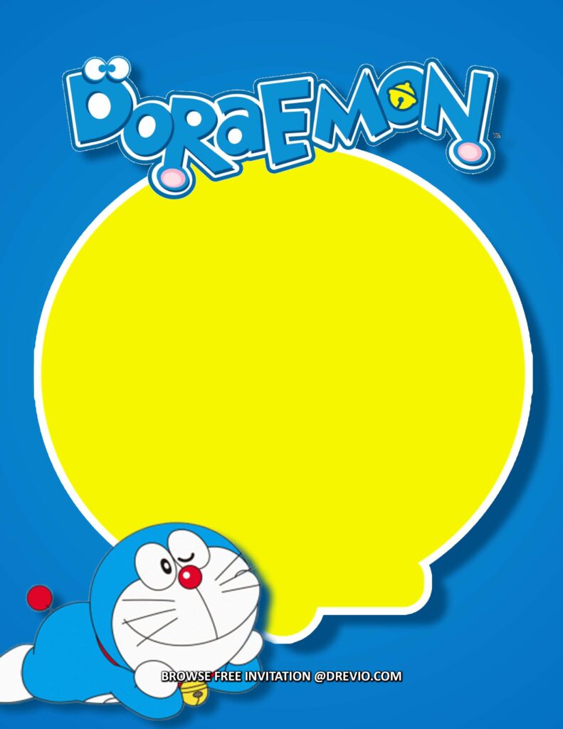 Invitation Template of (FREE Invitations) Doraemon Birthday Invitations + Party Ideas 2