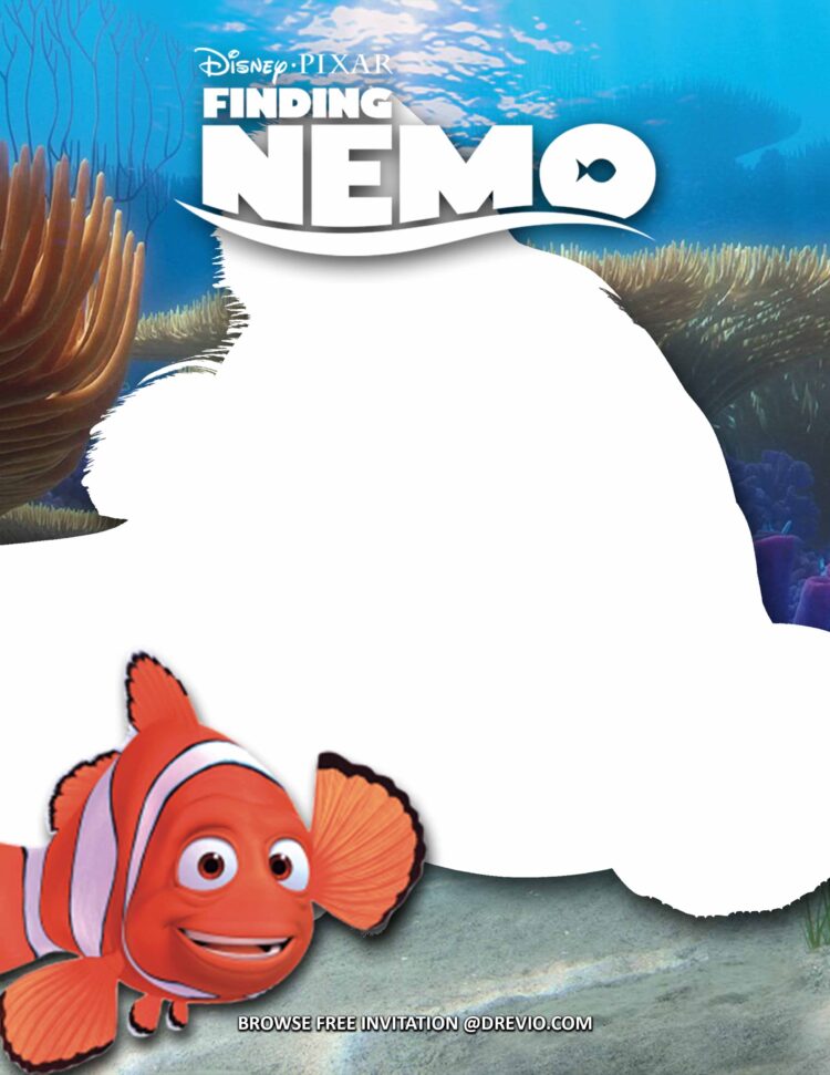 (FREE Invitations) Finding Nemo Birthday Invitations   Party Ideas