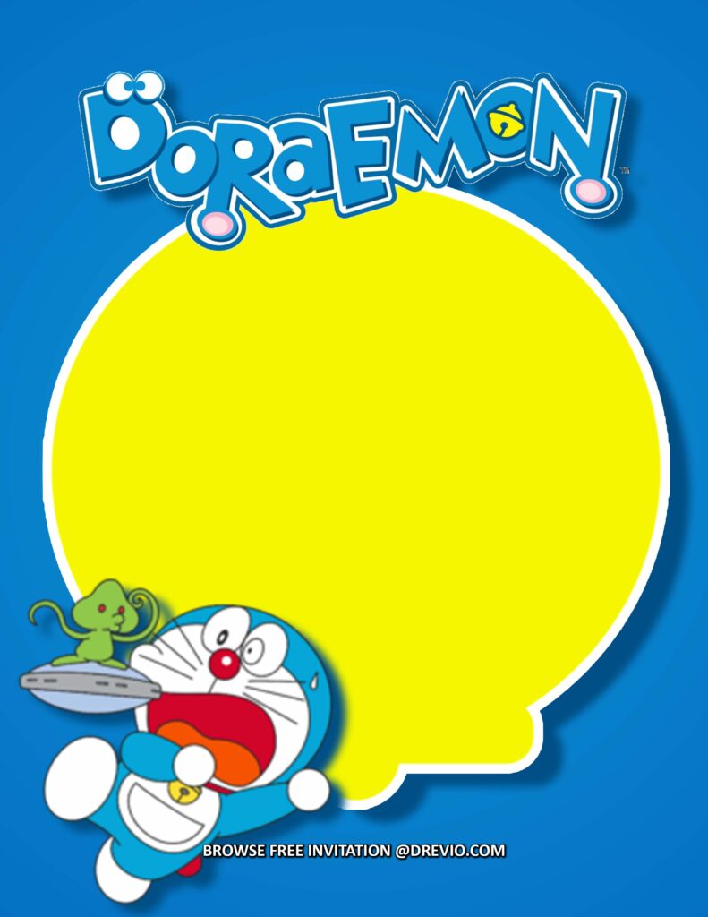 Invitation Template of (FREE Invitations) Doraemon Birthday Invitations + Party Ideas 4