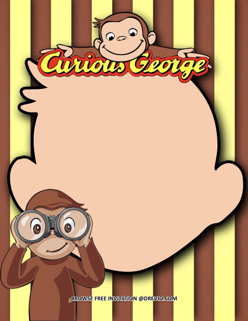 Invitation Template of (FREE Invitations) Curious George  Birthday Invitations + Party Ideas 4