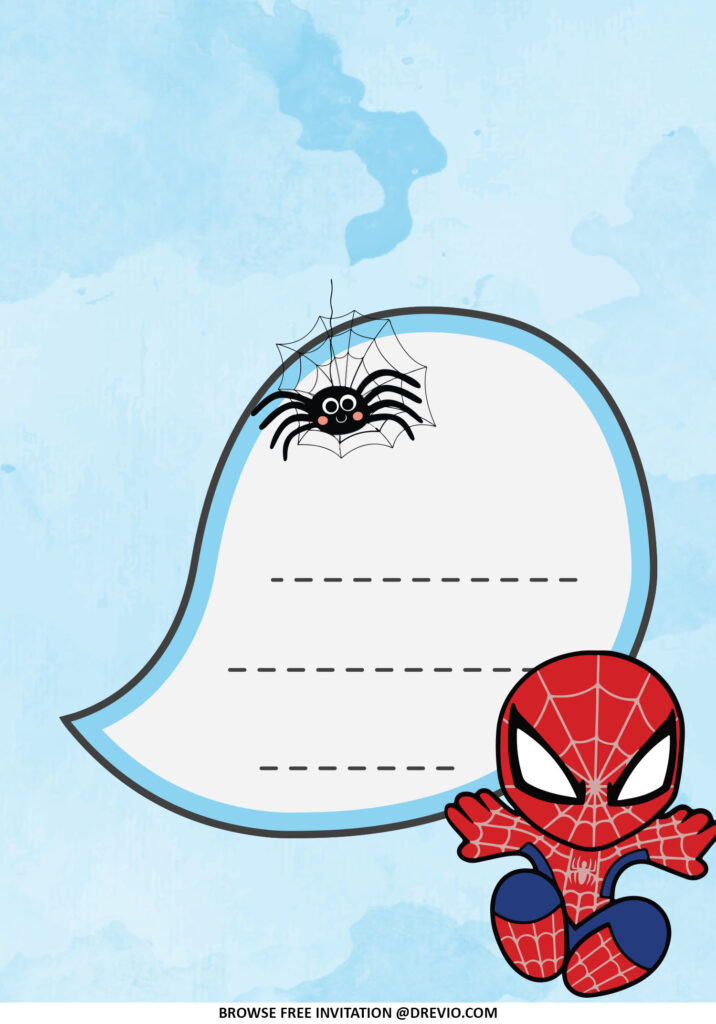 Invitation Template of (FREE Invitations) Spiderman Themed Baby Shower Invitations + Party Ideas 4