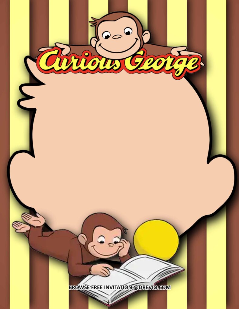 Invitation Template of (FREE Invitations) Curious George  Birthday Invitations + Party Ideas 7