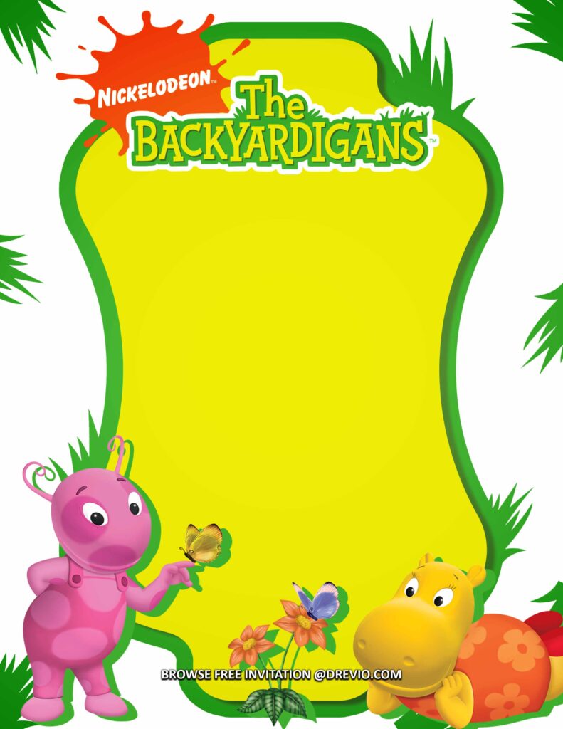 Invitation Template of (FREE Invitations) The Backyardigans Birthday Invitations + Party Ideas 6