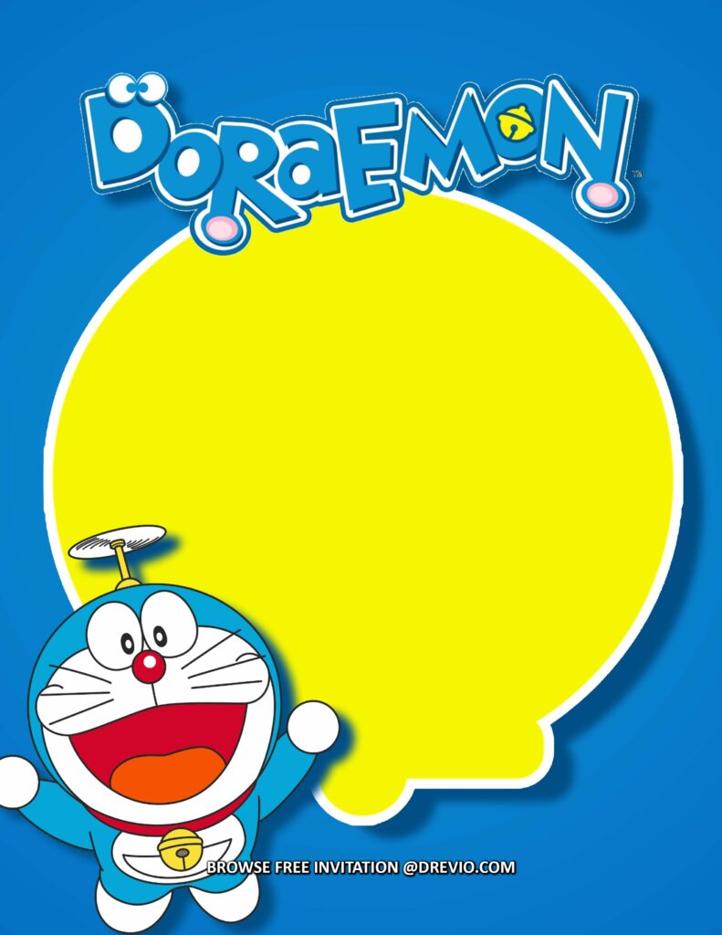 Invitation Template of (FREE Invitations) Doraemon Birthday Invitations + Party Ideas 6