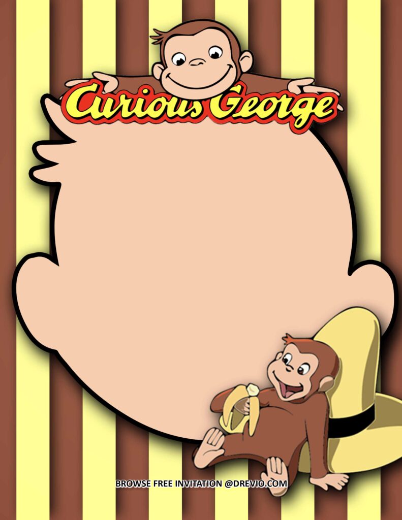 Invitation Template of (FREE Invitations) Curious George  Birthday Invitations + Party Ideas 5