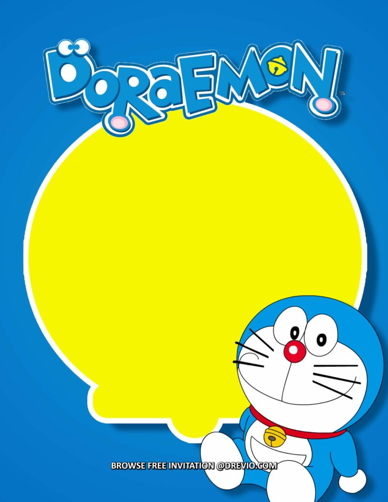 Invitation Template of (FREE Invitations) Doraemon Birthday Invitations + Party Ideas 7