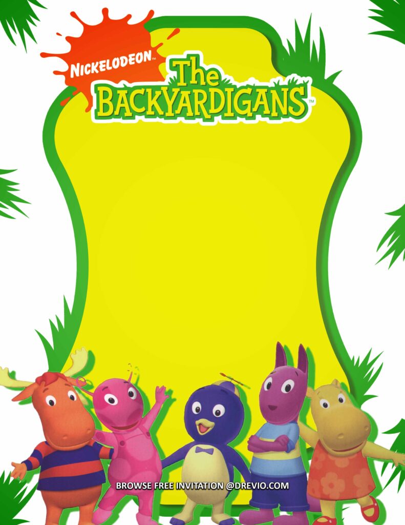 Invitation Template of (FREE Invitations) The Backyardigans Birthday Invitations + Party Ideas 9