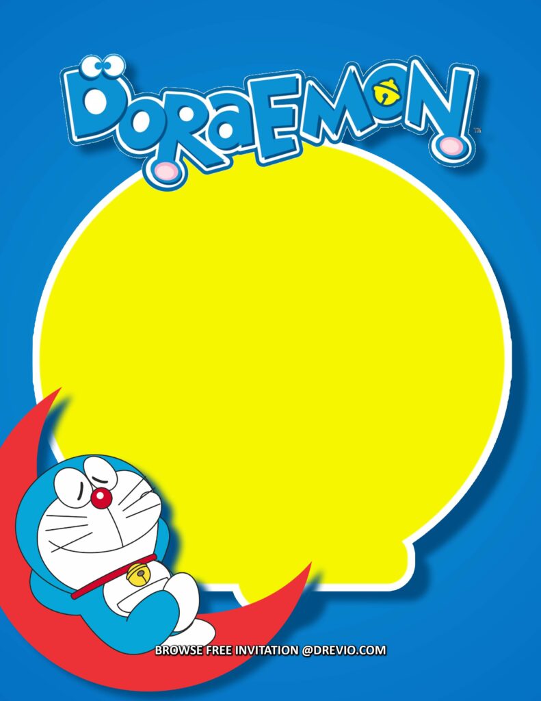 Invitation Template of (FREE Invitations) Doraemon Birthday Invitations + Party Ideas 9