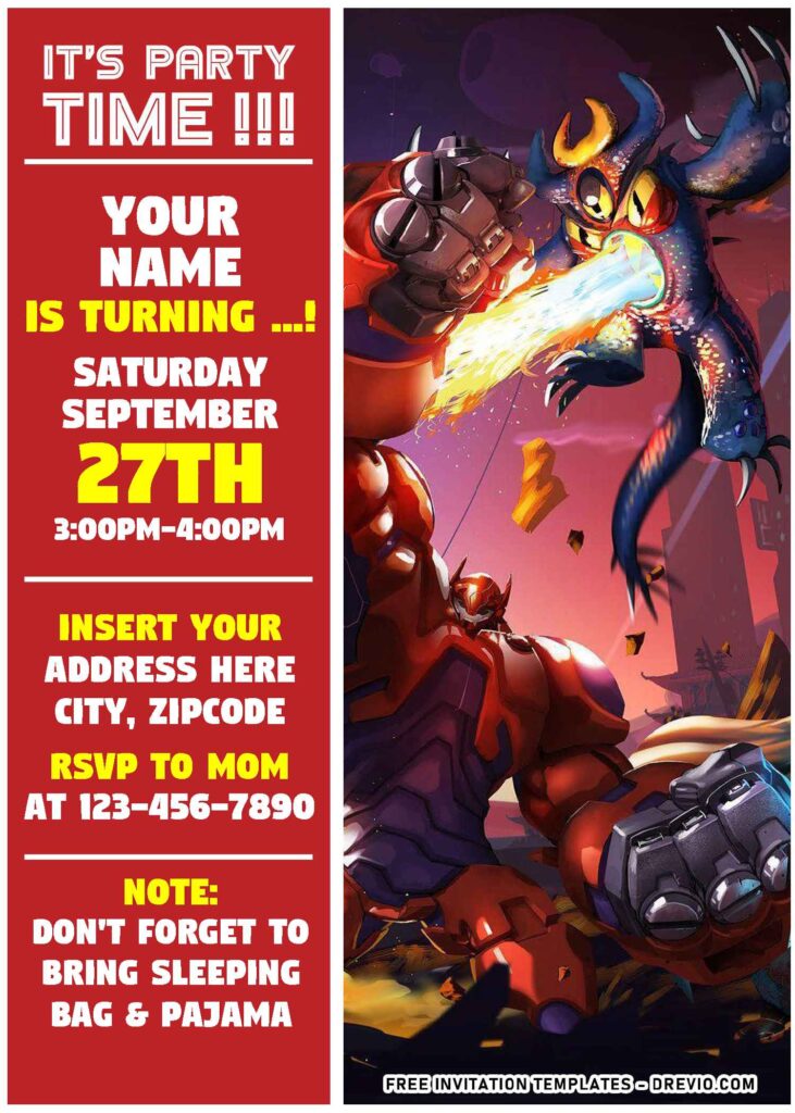 Invitation Template of (Free Editable PDF) Fluffy Mr. Marshmallow Big Hero 6 Birthday Invitation Templates 1