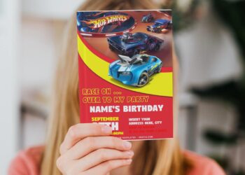 (Free Editable PDF) Hot Wheels Wild Racer Birthday Invitation Templates with