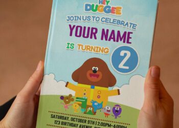 (Free Editable PDF) Whoof Whoof Hey Duggee Birthday Invitation Templates with adorable Norrie