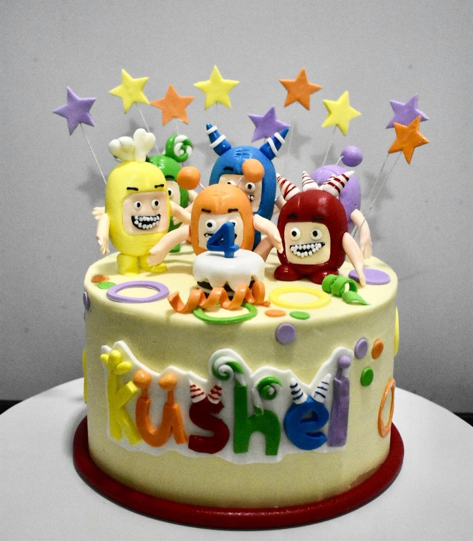 Oddbods Party Cakes (Credit: Decorating memories by Karen)