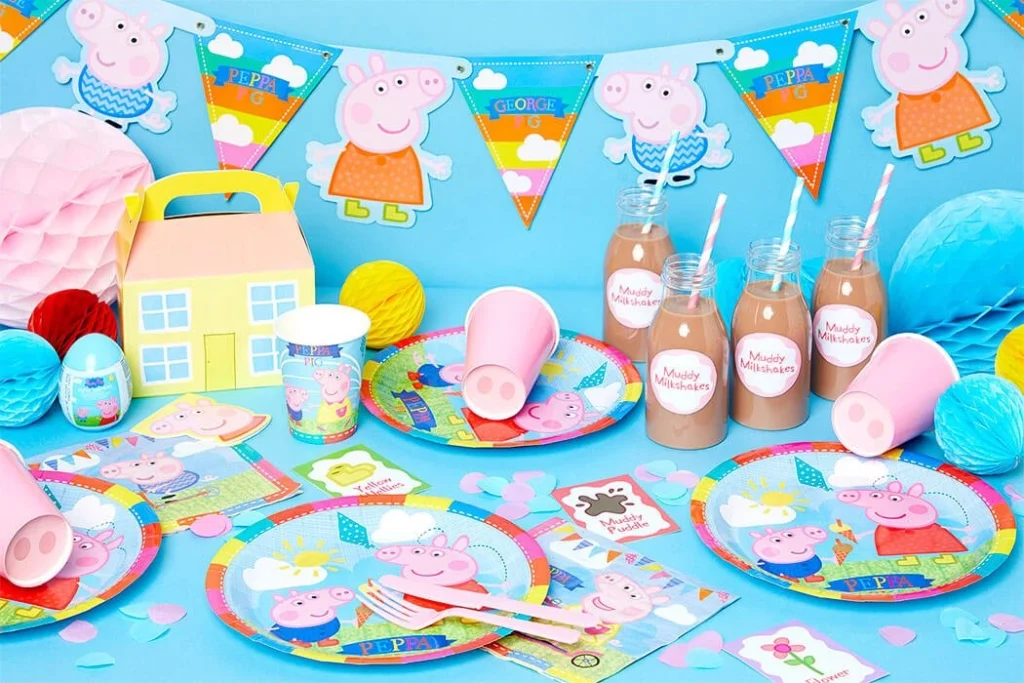 Peppa Pig Table Setting (Credit: partydelights)