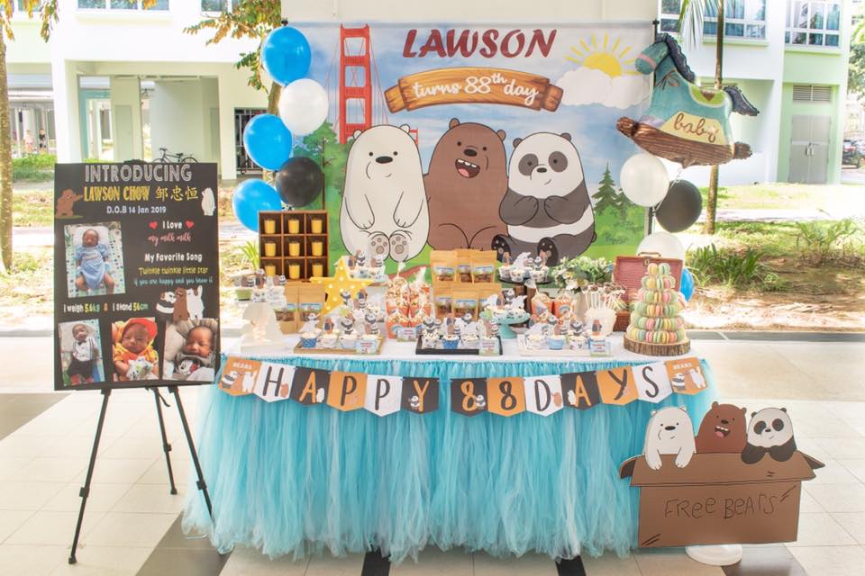 We Bare Bears Party Decoration (Credit: Pretty Bakes)