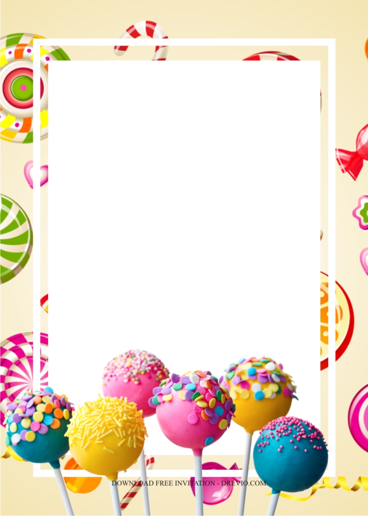 candyland birthday invitation template 2 Download Hundreds FREE