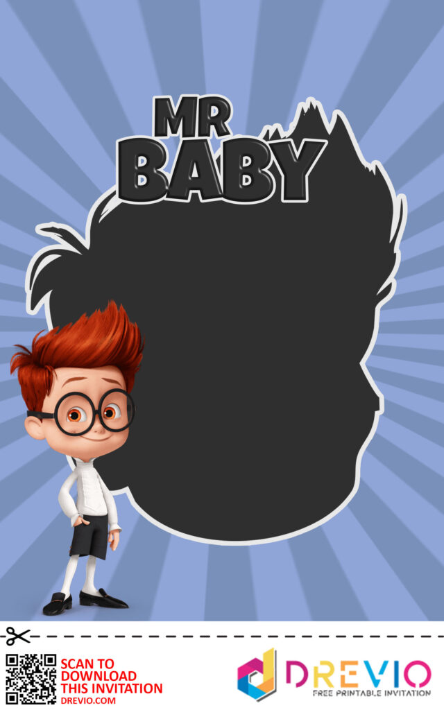 Invitation Template of [FREE INVITATIONS] Mr. Peabody & Sherman Baby Shower Invitations + Party Ideas 1