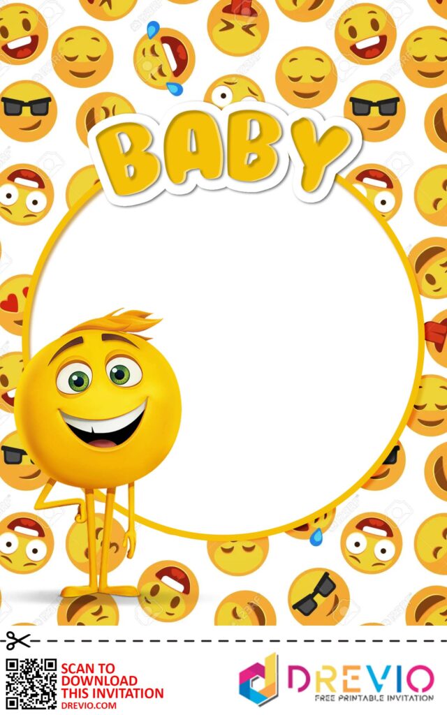 Invitation Template of [FREE INVITATIONS] The Emoji Baby Shower Invitations + Party Ideas 1