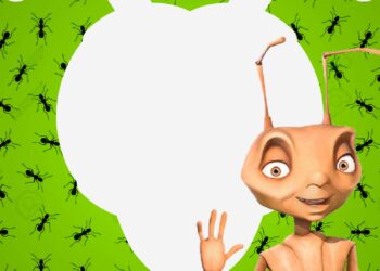 Invitation Template of Antz Themed Baby Shower Invitations + Party Ideas 1