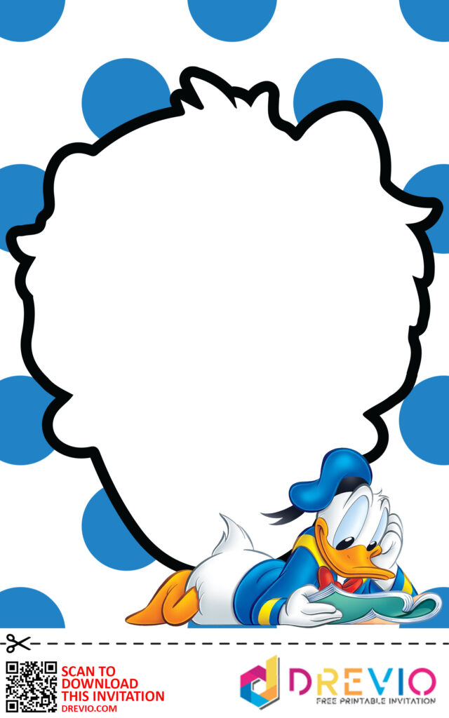 Invitation Template of Donald Duck Themed Baby Shower Invitations + Party Ideas 11