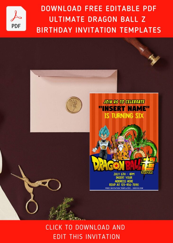 Free Editable Pdf Ultimate Dragon Ball Z Birthday Invitation Templates E Download Hundreds 4399