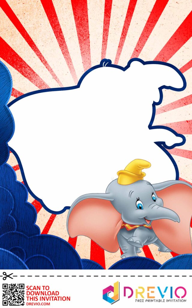 Invitation Template of [FREE INVITATIONS] Dumbo Themed Baby Shower Invitations + Party Ideas 2