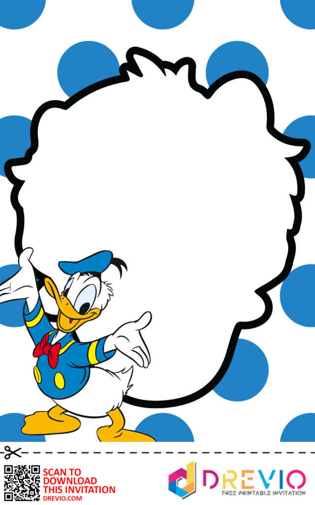 Invitation Template of Donald Duck Themed Baby Shower Invitations + Party Ideas 2