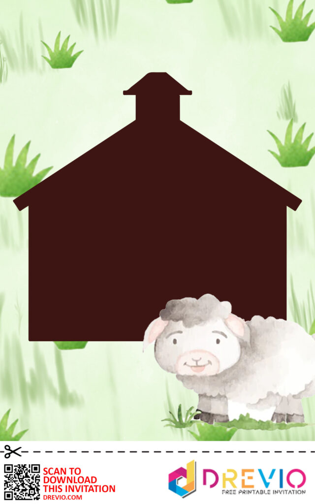 Invitation Template of [FREE INVITATIONS]Animal Farm Baby Shower Invitations + Party Ideas 3