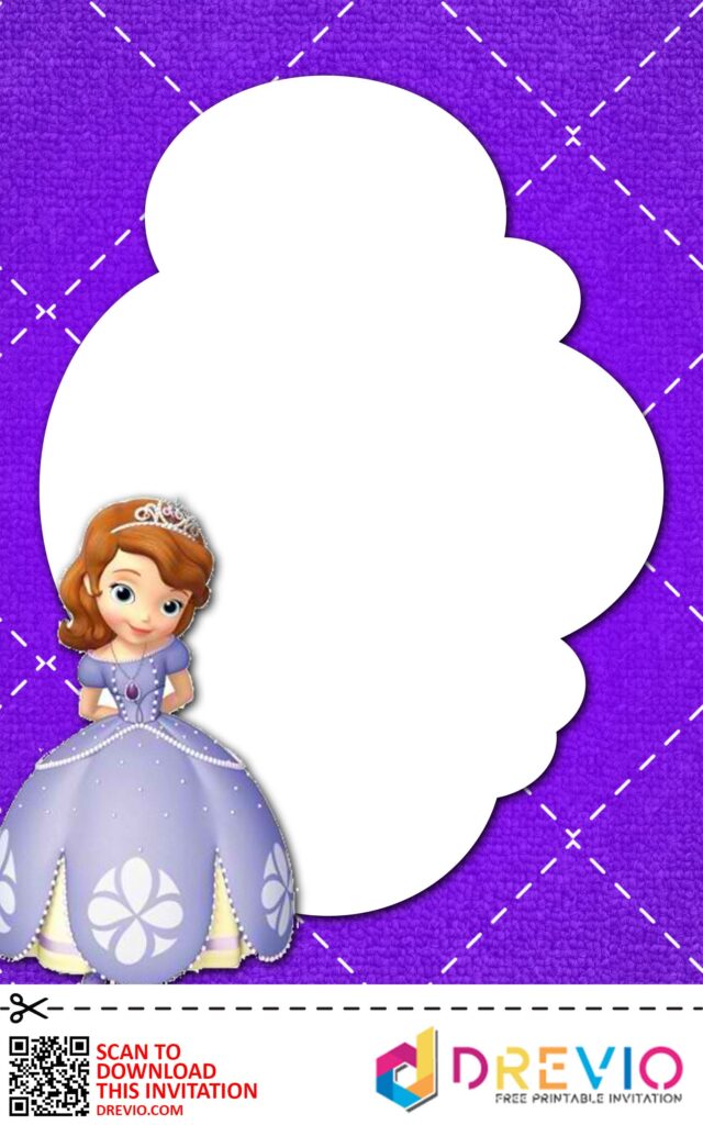 Invitation Template of [FREE INVITATIONS] Sofia the First Baby Shower Invitations + Party Ideas 3