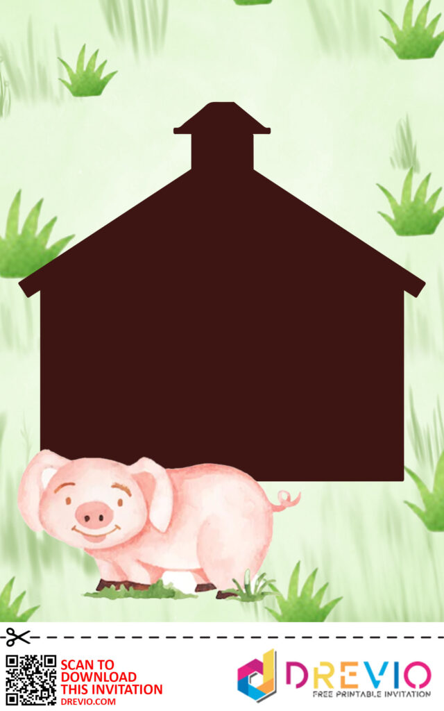 Invitation Template of [FREE INVITATIONS]Animal Farm Baby Shower Invitations + Party Ideas 4