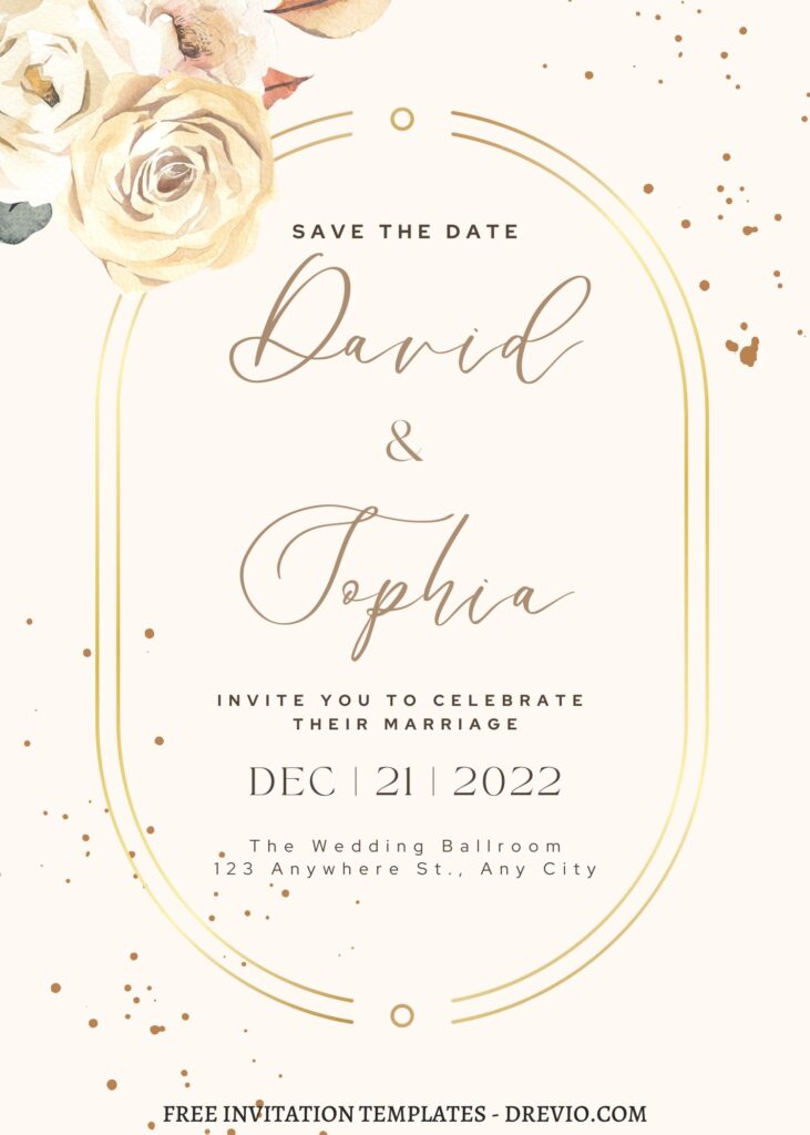 Invitation Template of (Free) 11+ Scenic Modern Boho Love Canva Wedding Invitation Templates 1