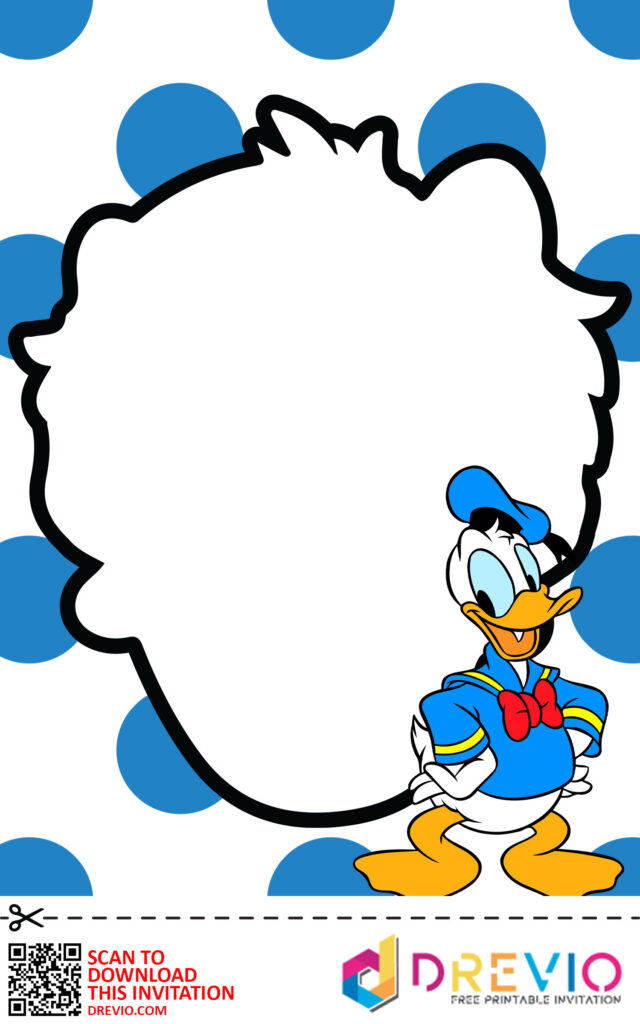 Invitation Template of Donald Duck Themed Baby Shower Invitations + Party Ideas 4