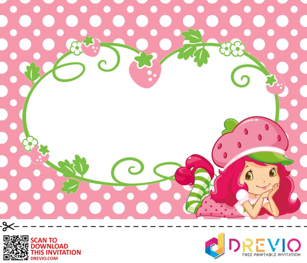 Invitation Template of Strawberry Shortcake Baby Shower Invitations + Party Ideas 5