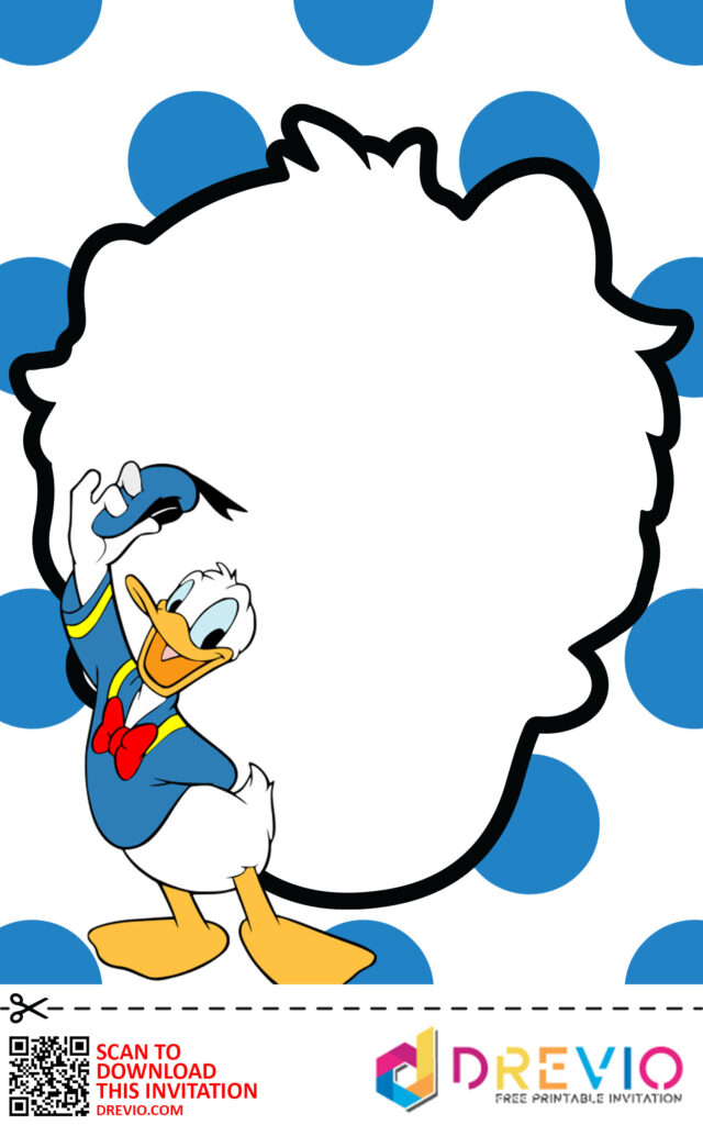 Invitation Template of Donald Duck Themed Baby Shower Invitations + Party Ideas 5