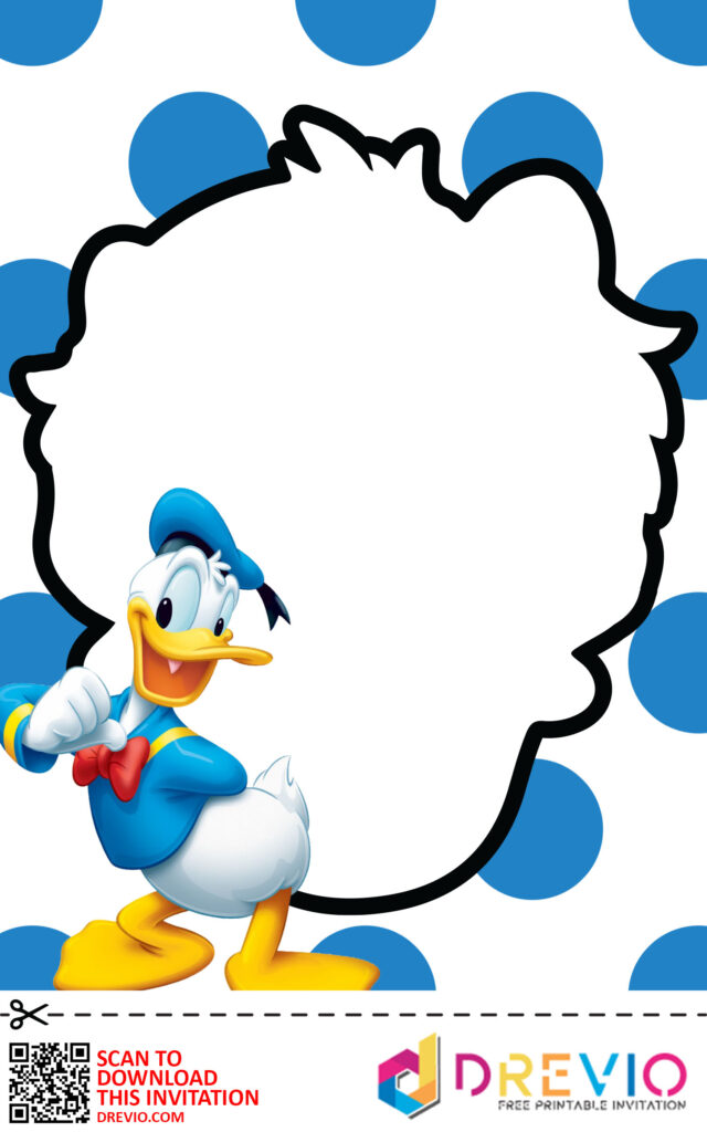 Invitation Template of Donald Duck Themed Baby Shower Invitations + Party Ideas 6