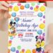 (Free Editable PDF) Colorful Mickey And Minnie Mouse Birthday Invitation Templates