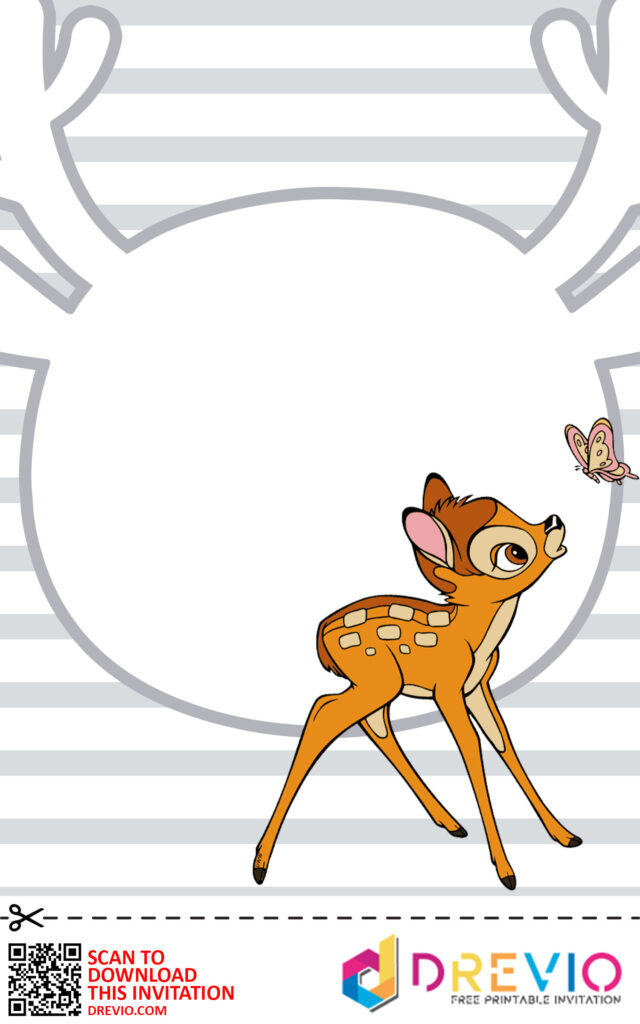 Invitation Template of [FREE INVITATIONS] Bambi Baby Shower Invitations + Party Ideas 6